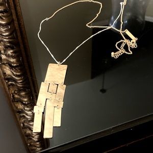 Gold-tone long statement necklace NEW